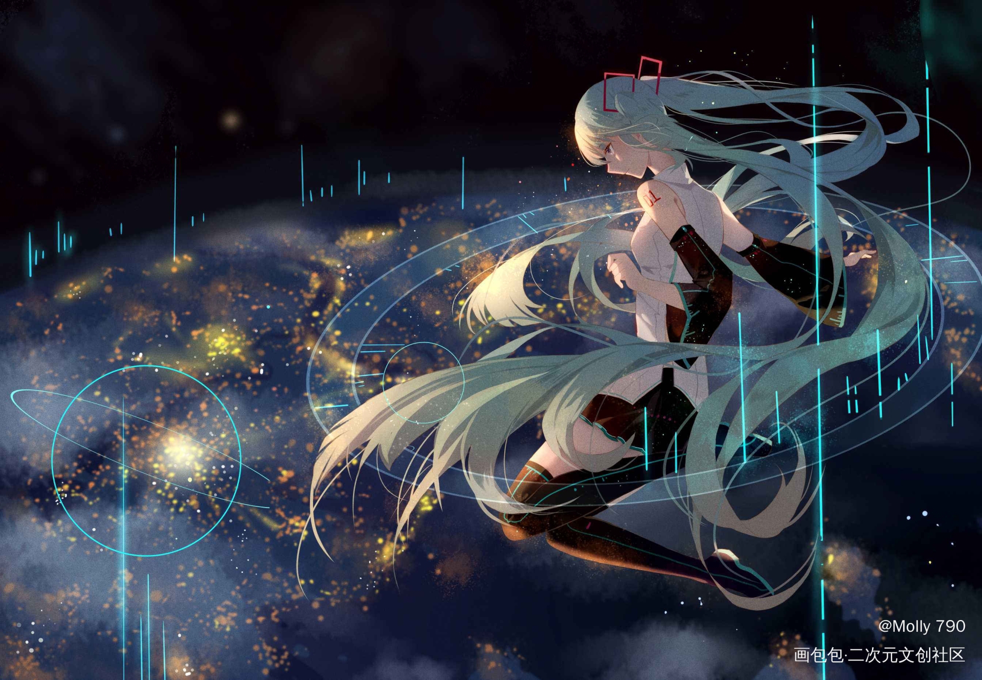 初音未来星空下的你依然很美丽