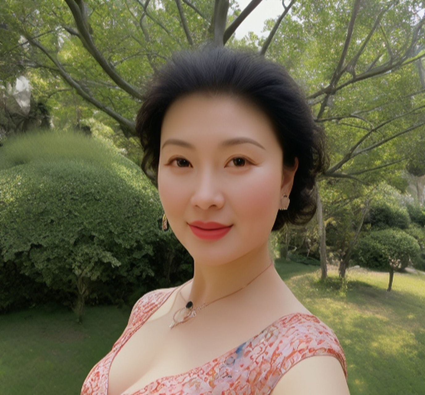 唯美高雅的风韵阿姨像百合一样绽放她的姿色和魅力,迷人的笑容和气质