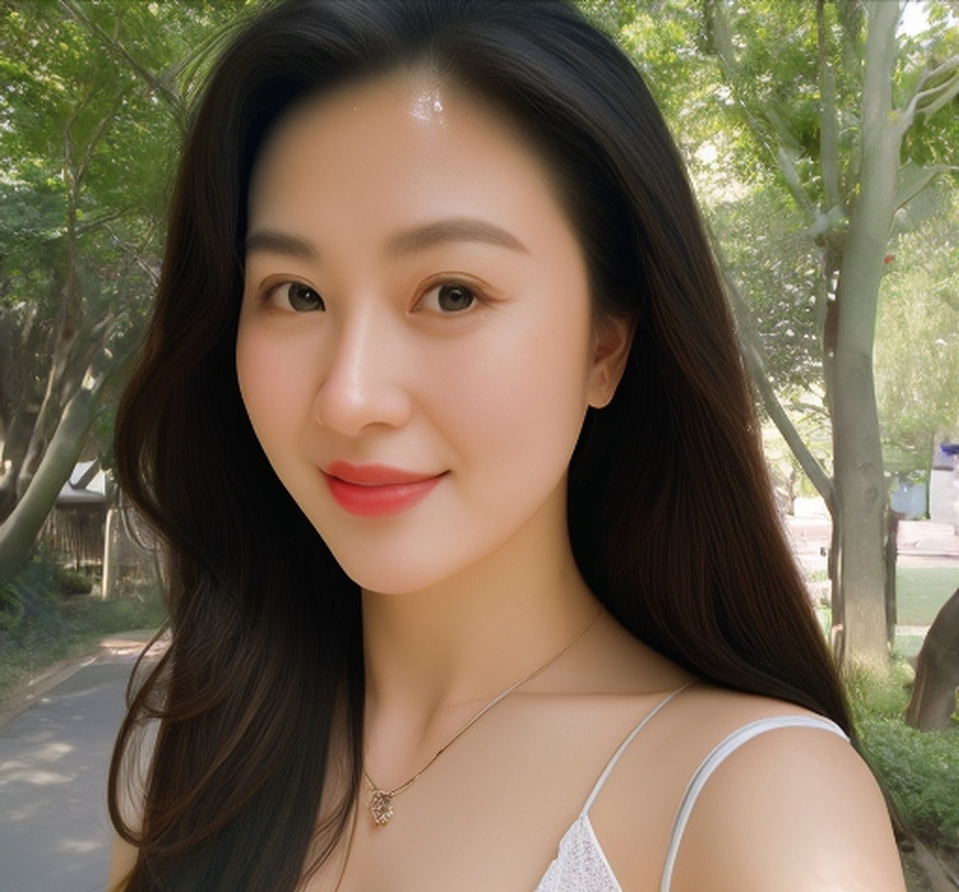 她和同学去校园拿东西时候,不少同学误以为她是新生学妹,只怪她长得太