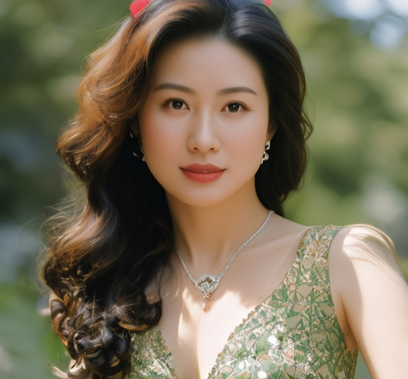 唯美高雅的风韵阿姨像百合一样绽放她的姿色和魅力,迷人的笑容和气质