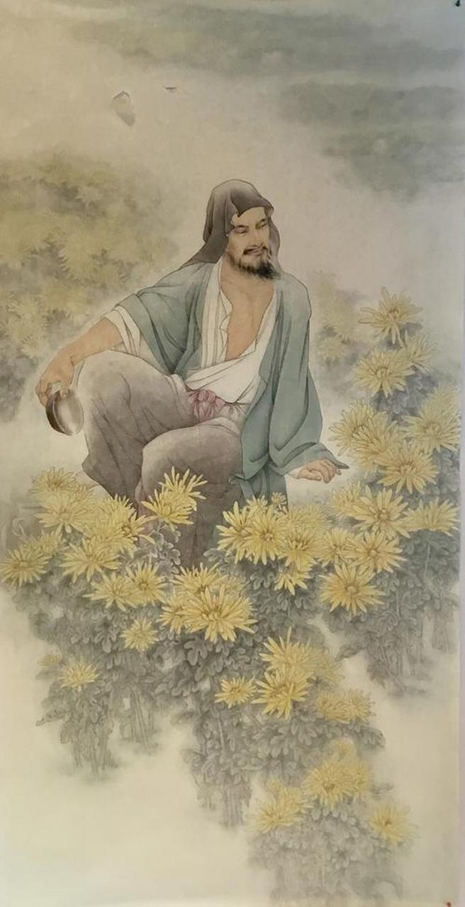 采菊东篱下,悠然见南山. 画家笔下的陶渊明