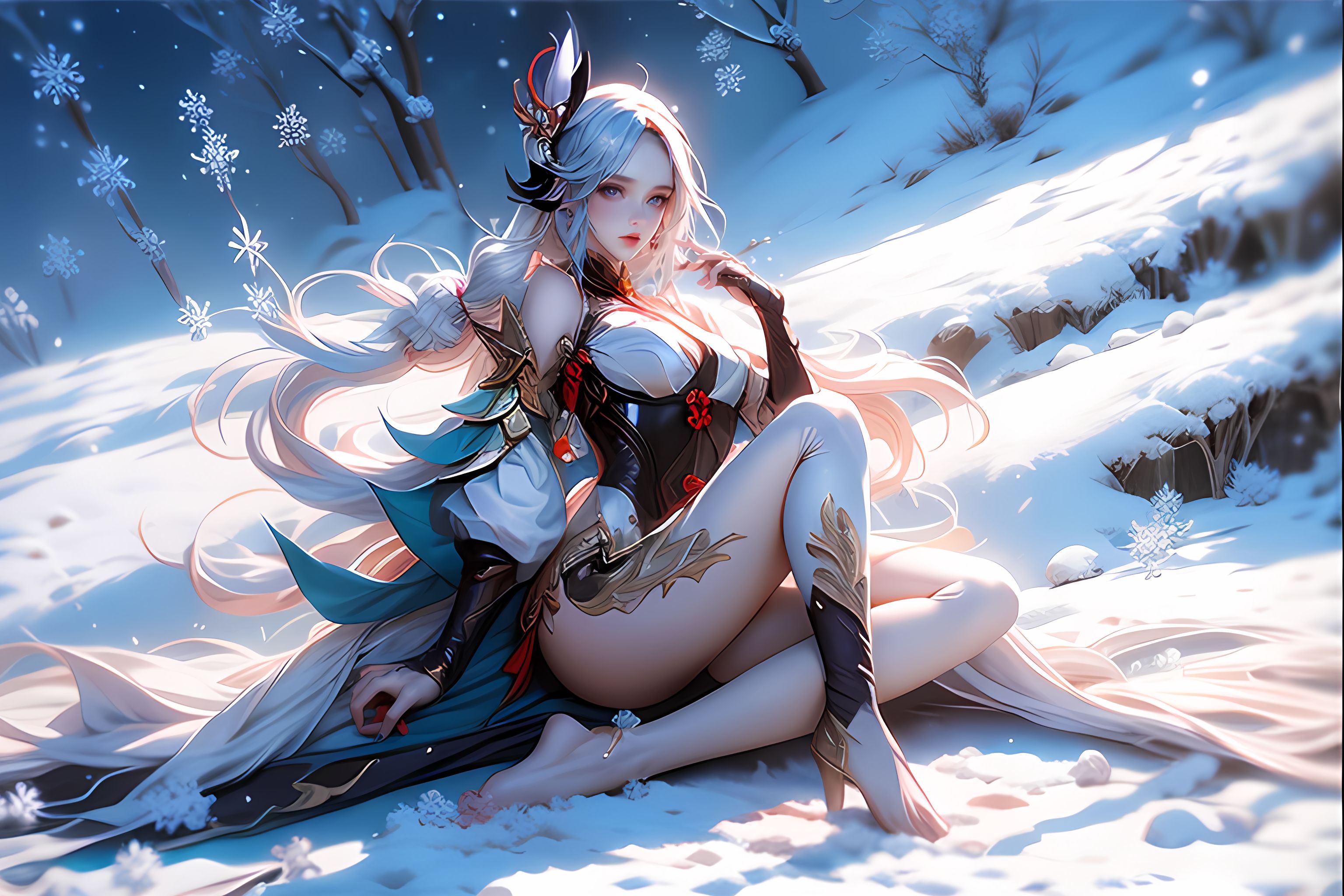 伸鹤小姨,不愧是那个女人教出来的徒弟,真抗冻啊!