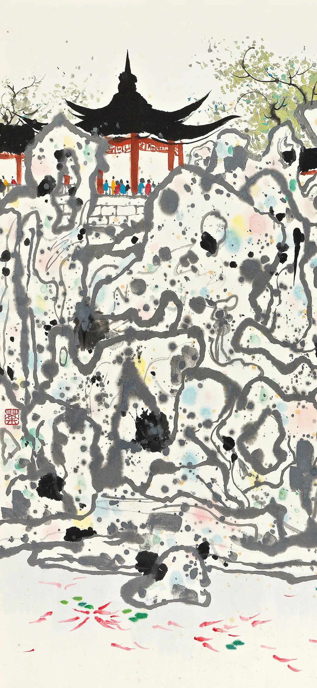 墨色深浅间,既有云雾缭绕的仙境,也有峭壁林立的雄奇