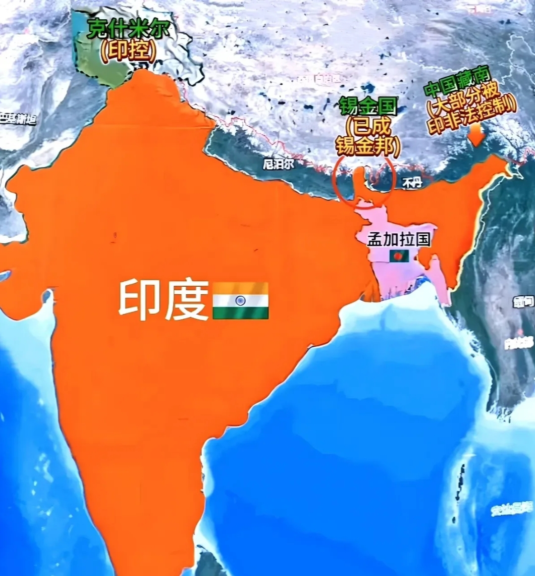 印度觊觎青藏高原,想越过喜马拉雅山脉以北, 说白了就是要争取缓冲