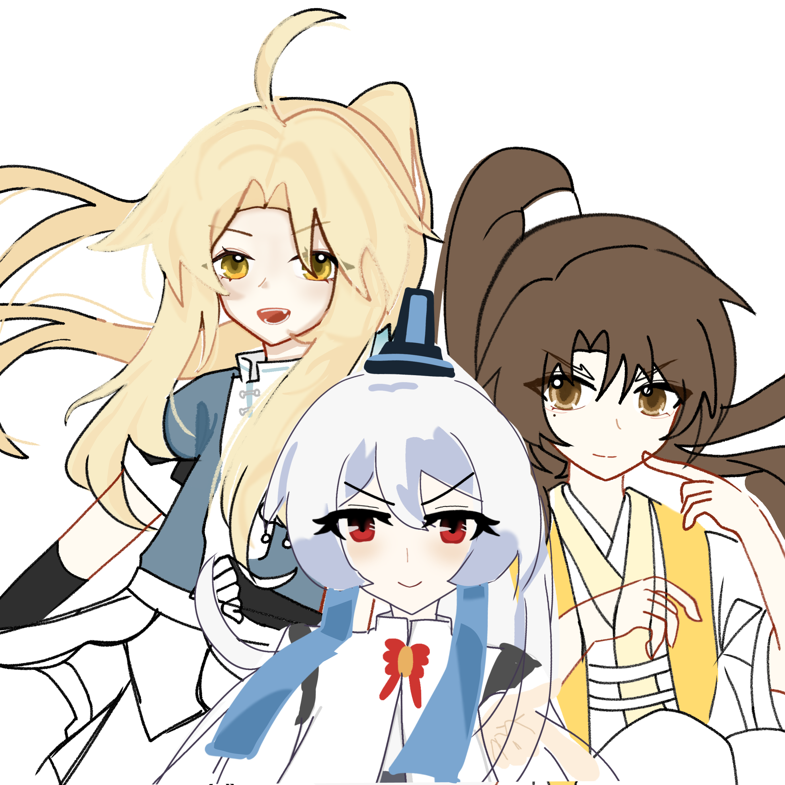 三人行,必有俩被刀 未画完求放过  #我家大师兄脑子有坑# #印飞星