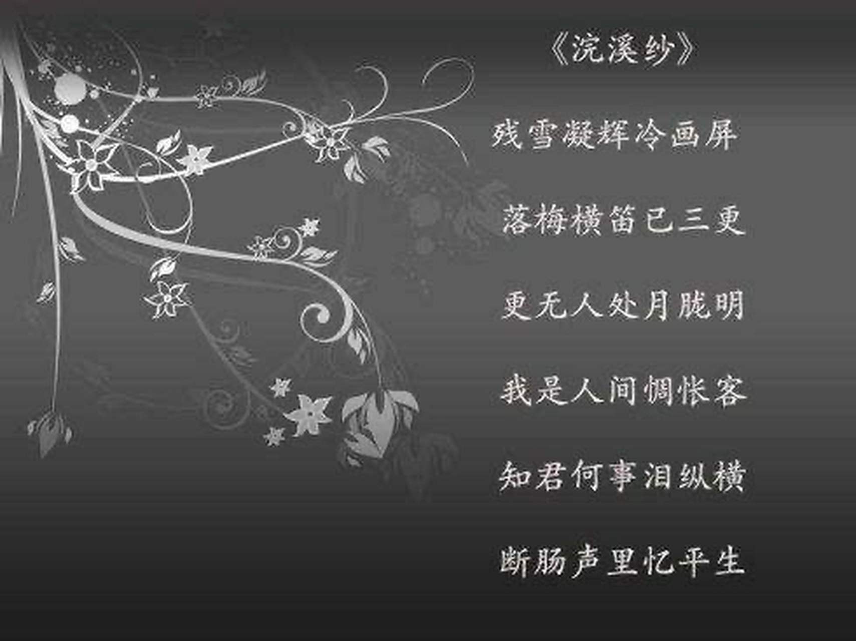 《浣溪沙·残雪凝辉冷画屏》:在孤独中找寻生命的温度🌸  🌙 残雪