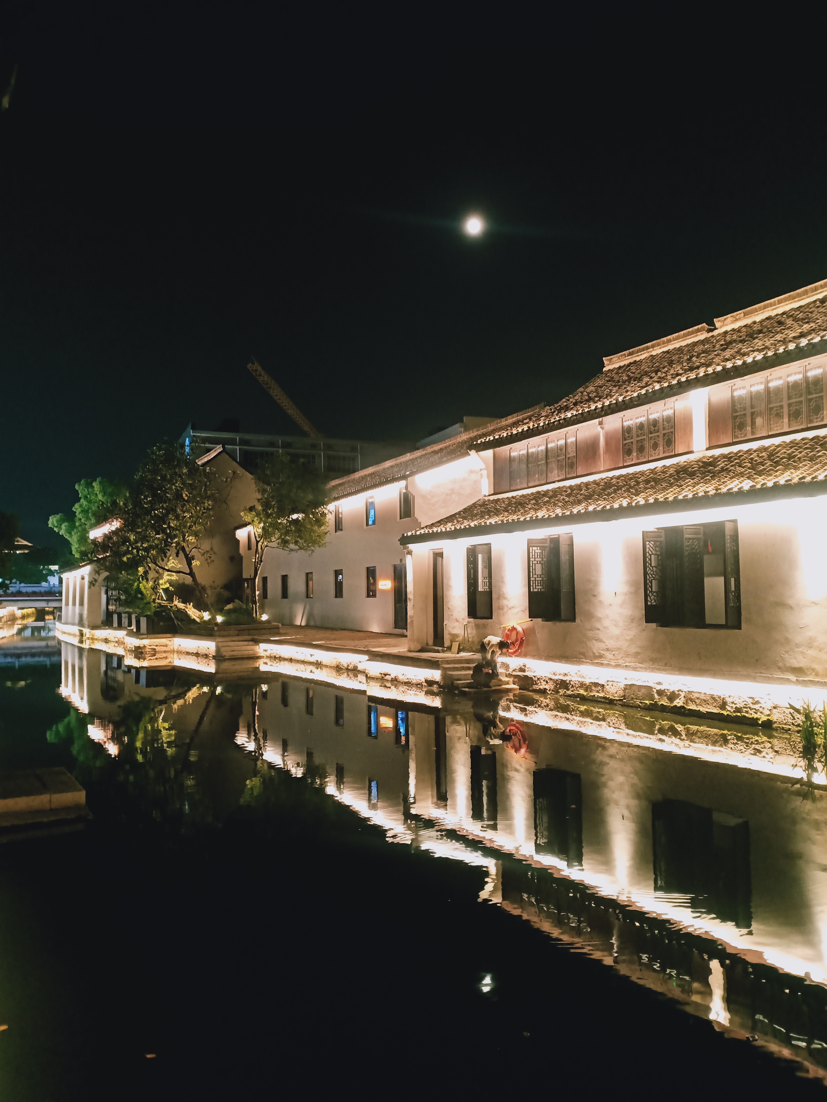浙江嘉兴平湖南河头夜景