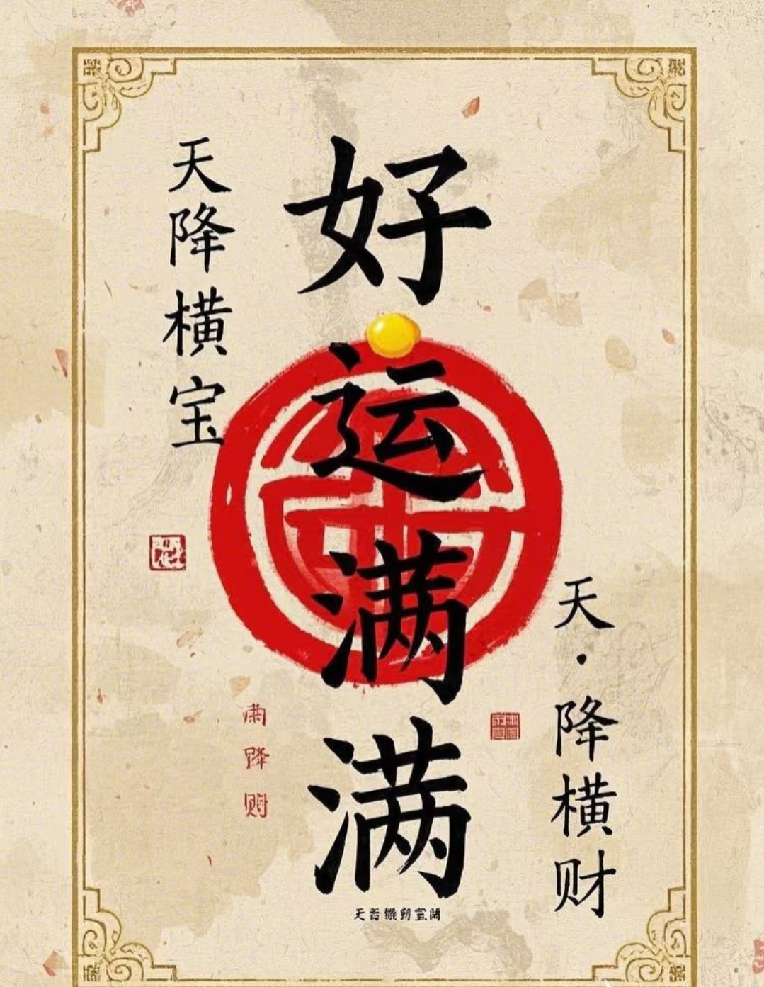 天降招财进宝小福星图片天降横财100张图片招财印章红色吉祥字图片