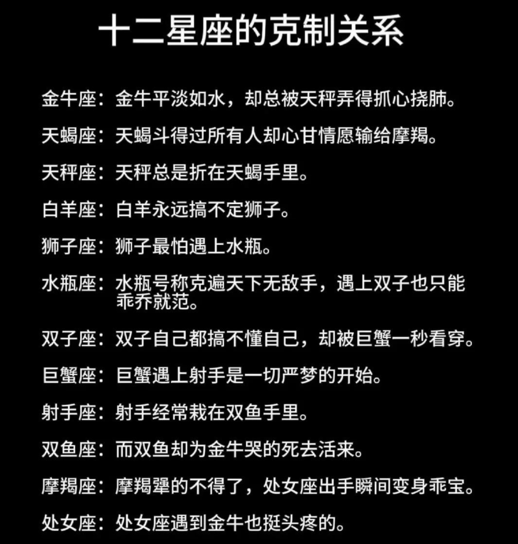 12星座攻受表图片