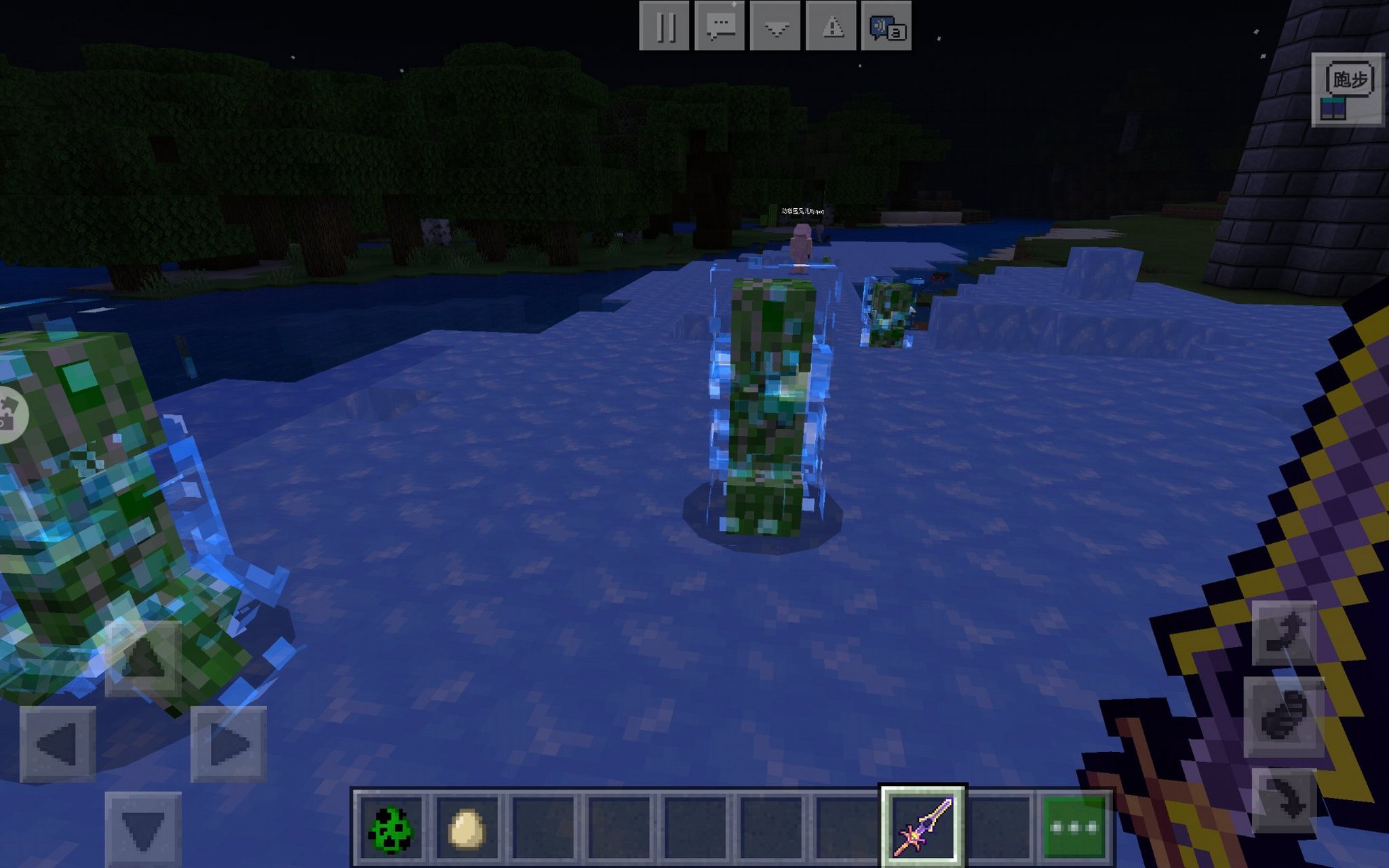 闪电苦力怕坑小姐姐