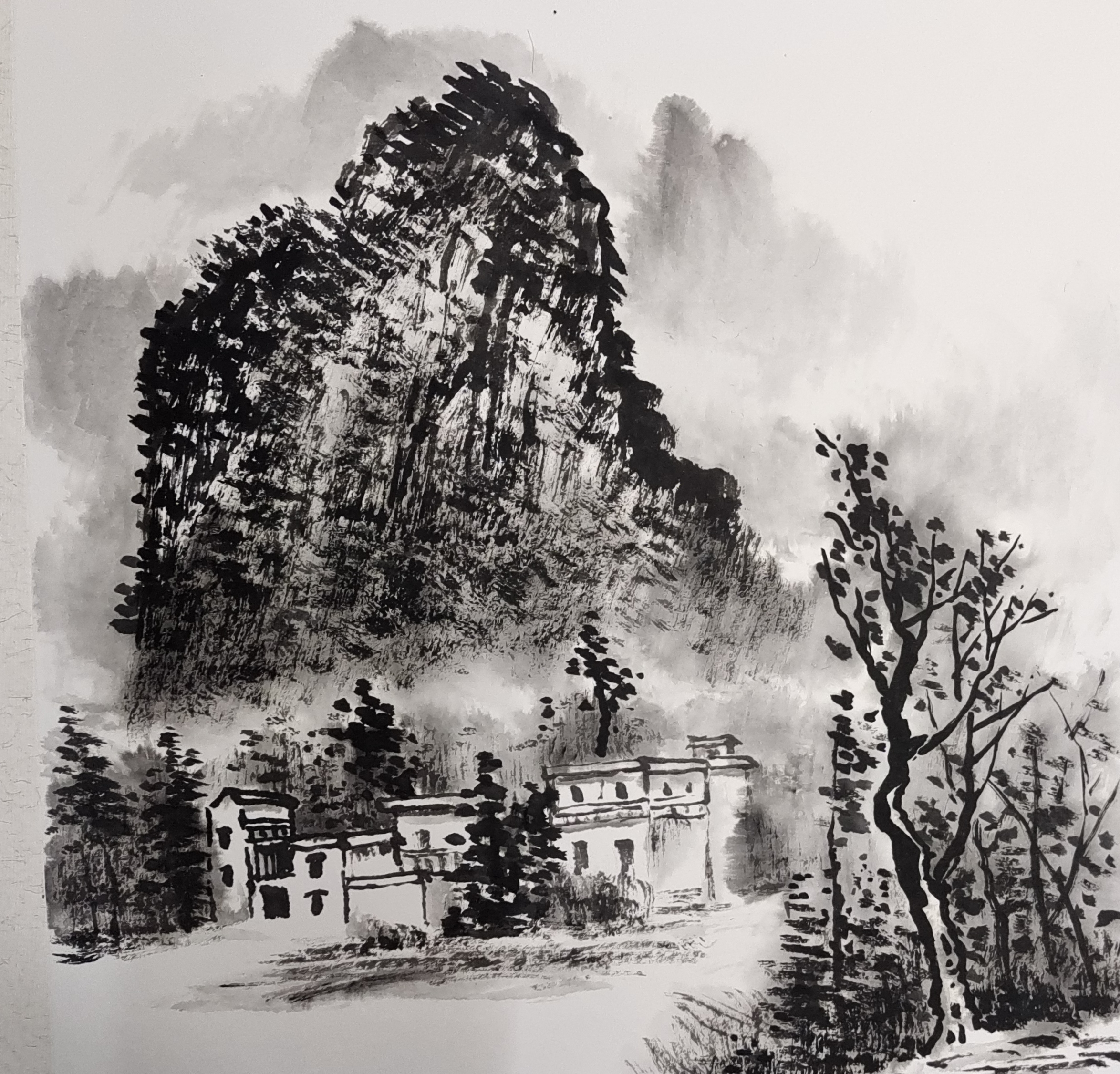 写生的中国山水画,真是一幅走入中国神奇的农村画卷!