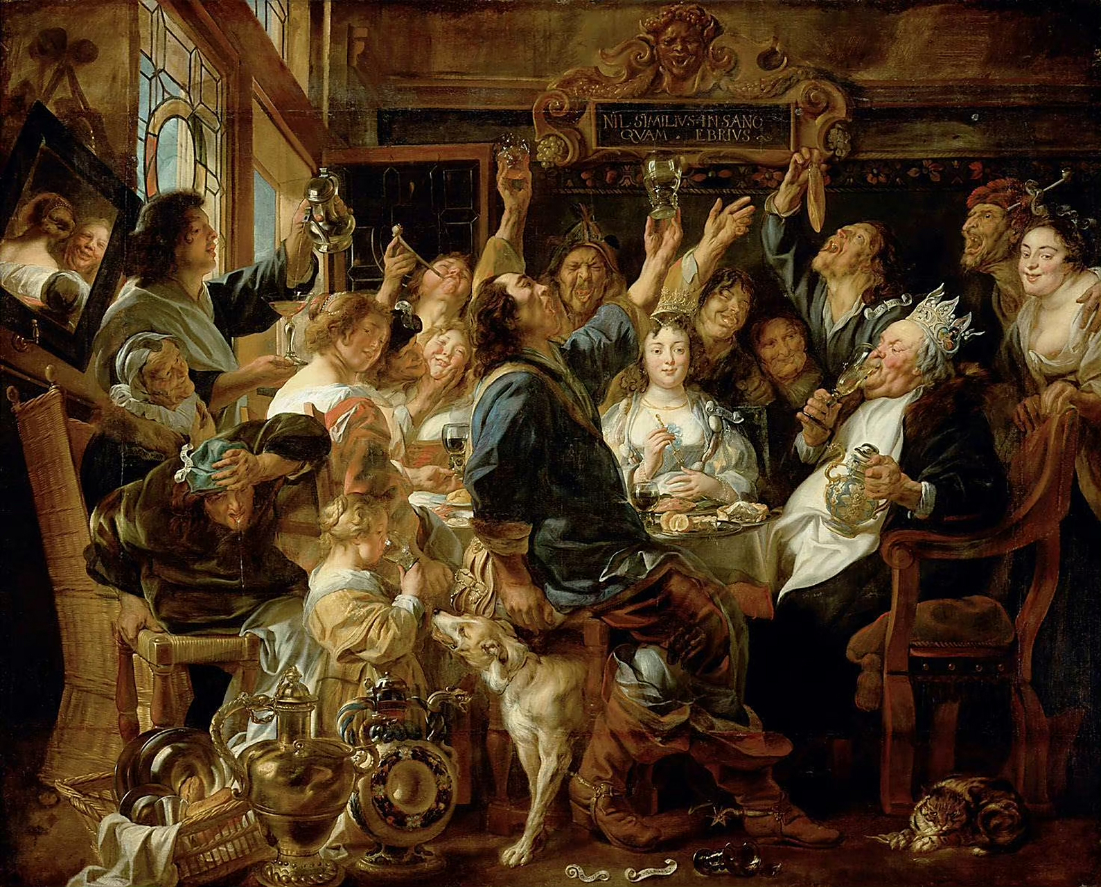 盛宴》 画 家:雅各布·乔登斯(jacob jordaens) 作品年份:1640-1645年