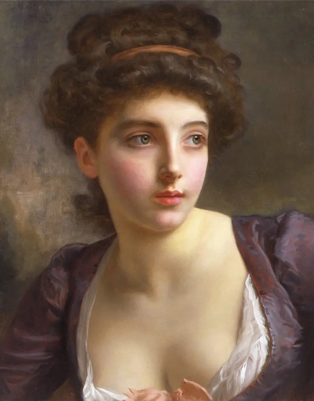 《女子肖像,作者皮埃尔·奥古斯特·考特(pierre auguste cot 1837