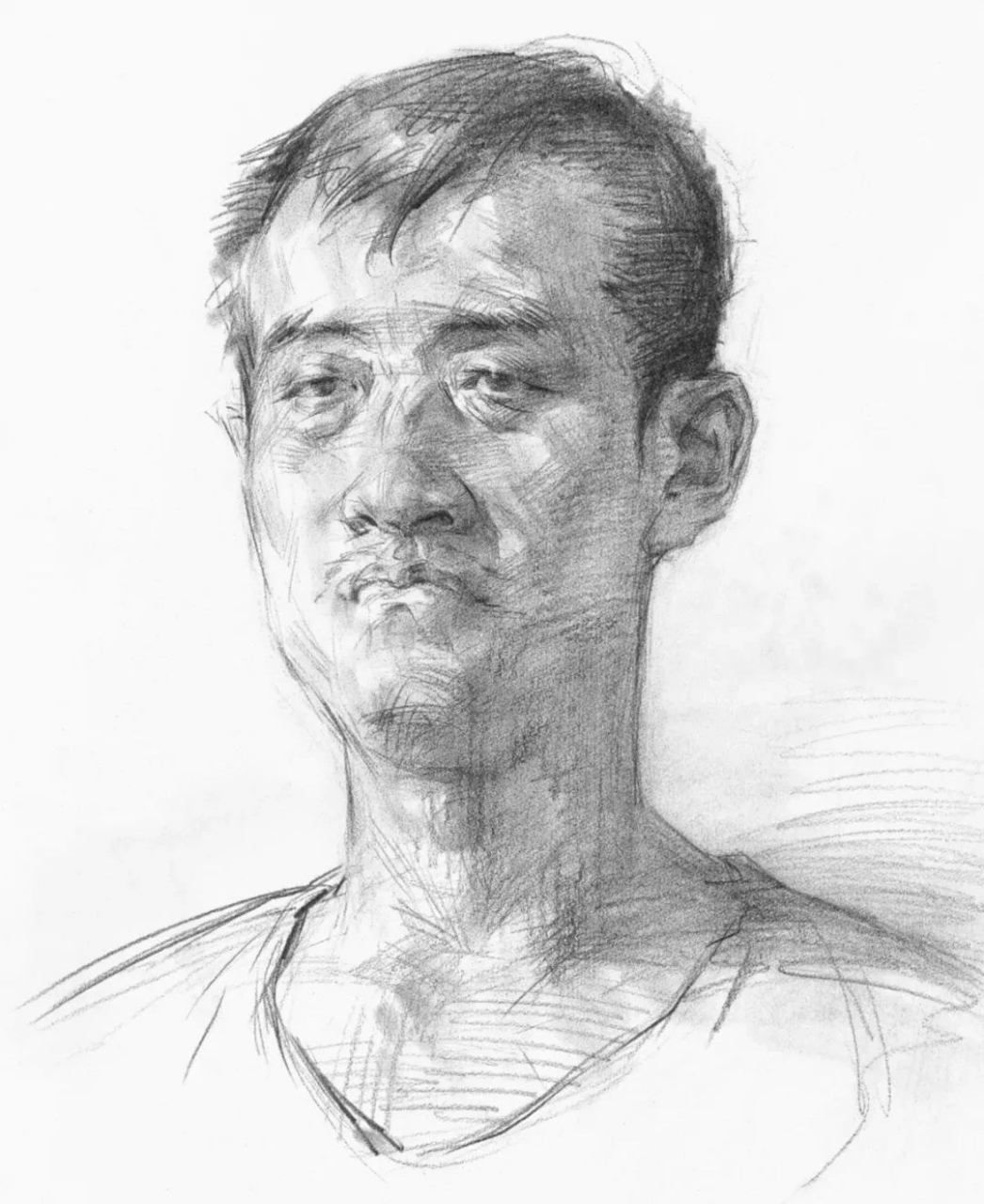 韩和克(韩鹏)素描人物作品欣赏#艺考动态