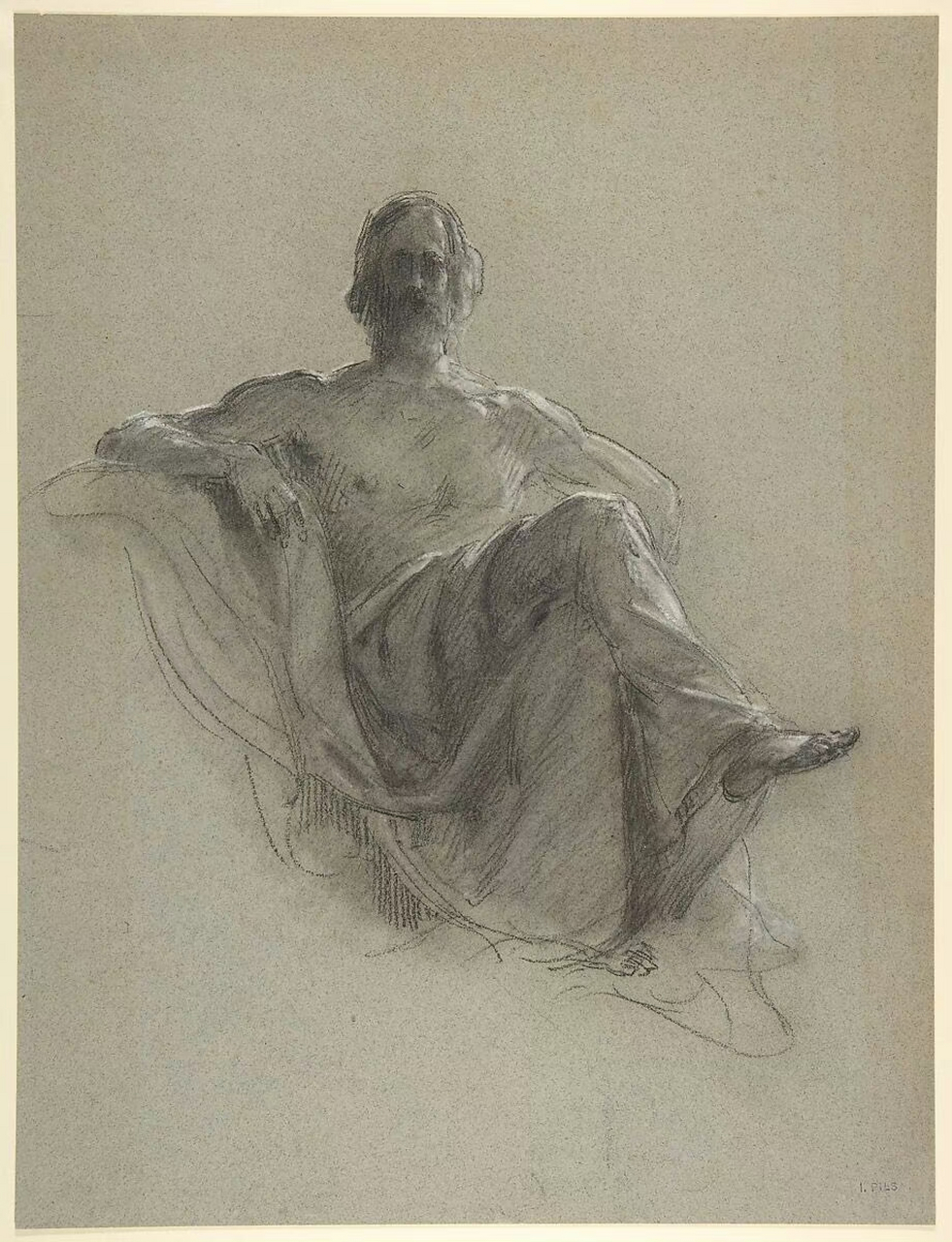 经典素描 —— 法国学院派(academicism)画家:伊西多尔·皮尔斯