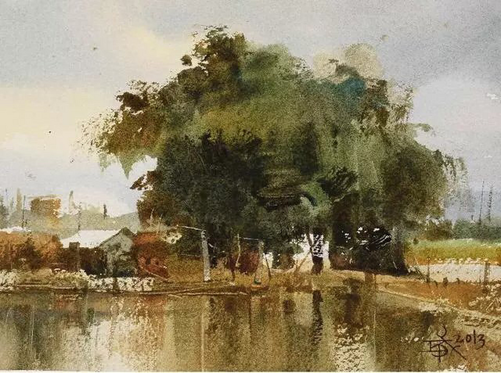 简忠威先生水彩作品欣赏.#艺术生