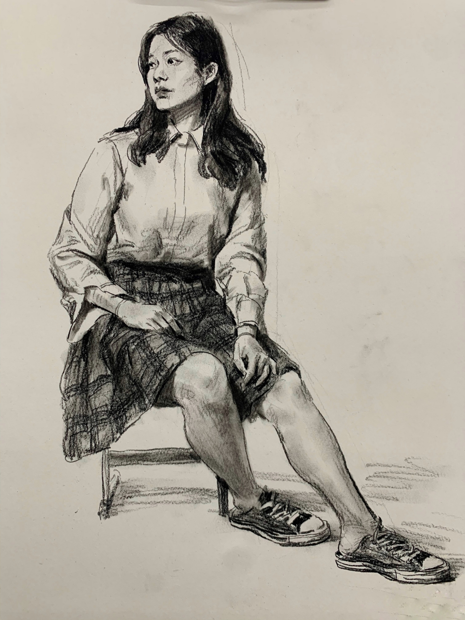 速写单个人物分享,作者:谢忠良#艺考动态