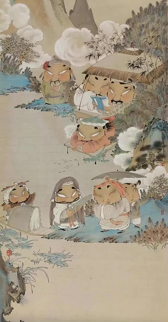 画家刘晓东水墨人物画作品欣赏#艺术生