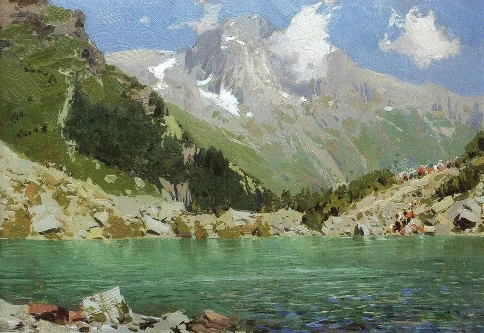 俄罗斯风景大家格列奇什金油画风景作品欣赏.#艺术生