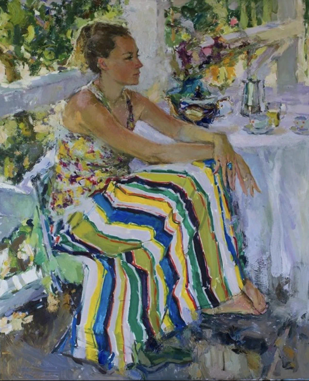 乌克兰女画家格里戈里耶娃·克利莫娃油画人物作品,素描功底好,油画