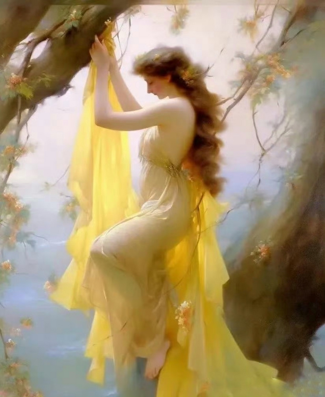 英国艺术家爱德华·罗伯特·休斯画作古典而又神秘.#艺术生