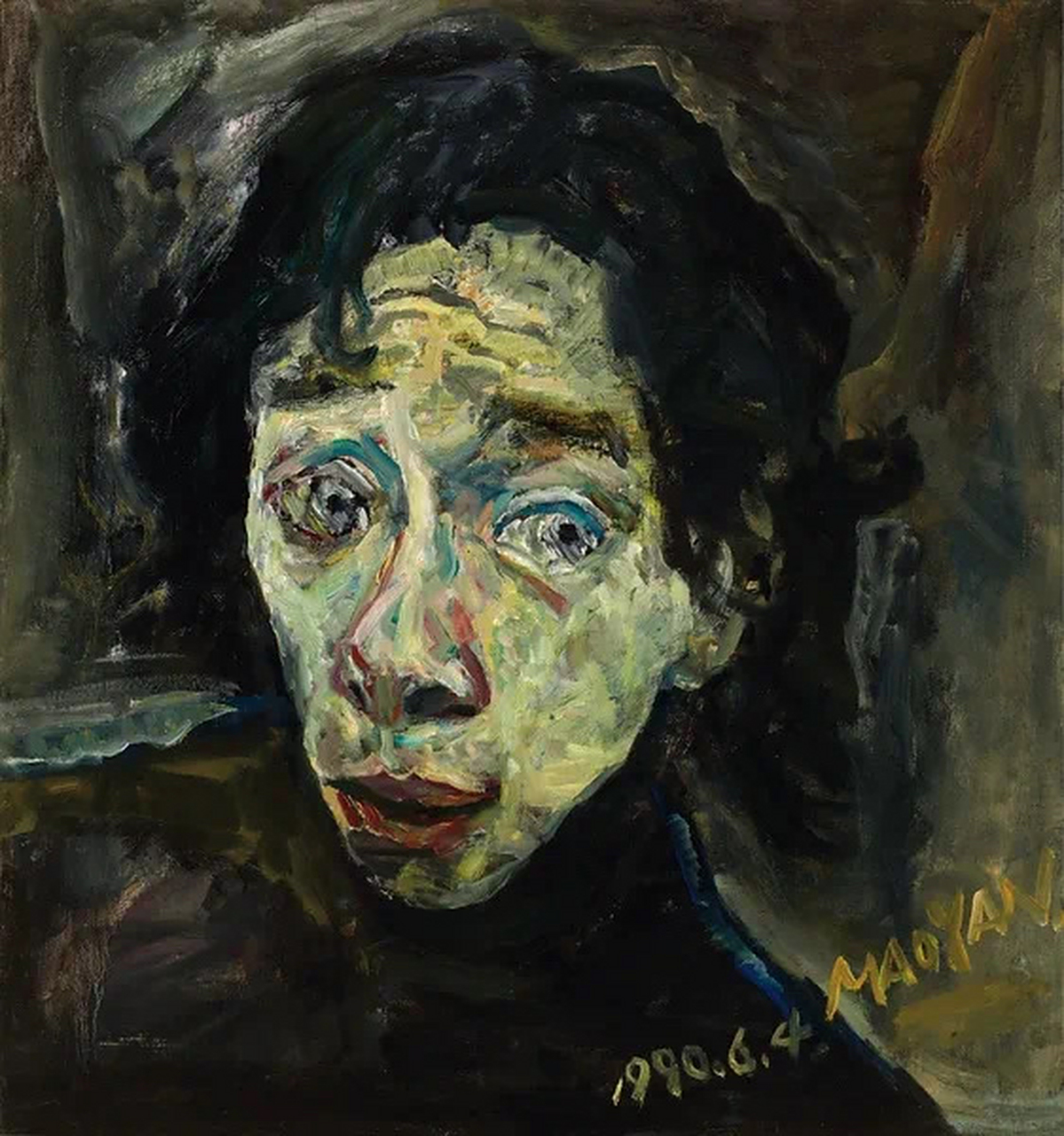 艺术家毛焰不同时期自画像#艺术生