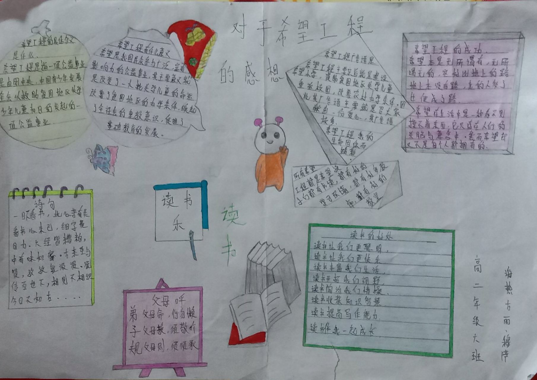 "讲好希望工程"手抄报