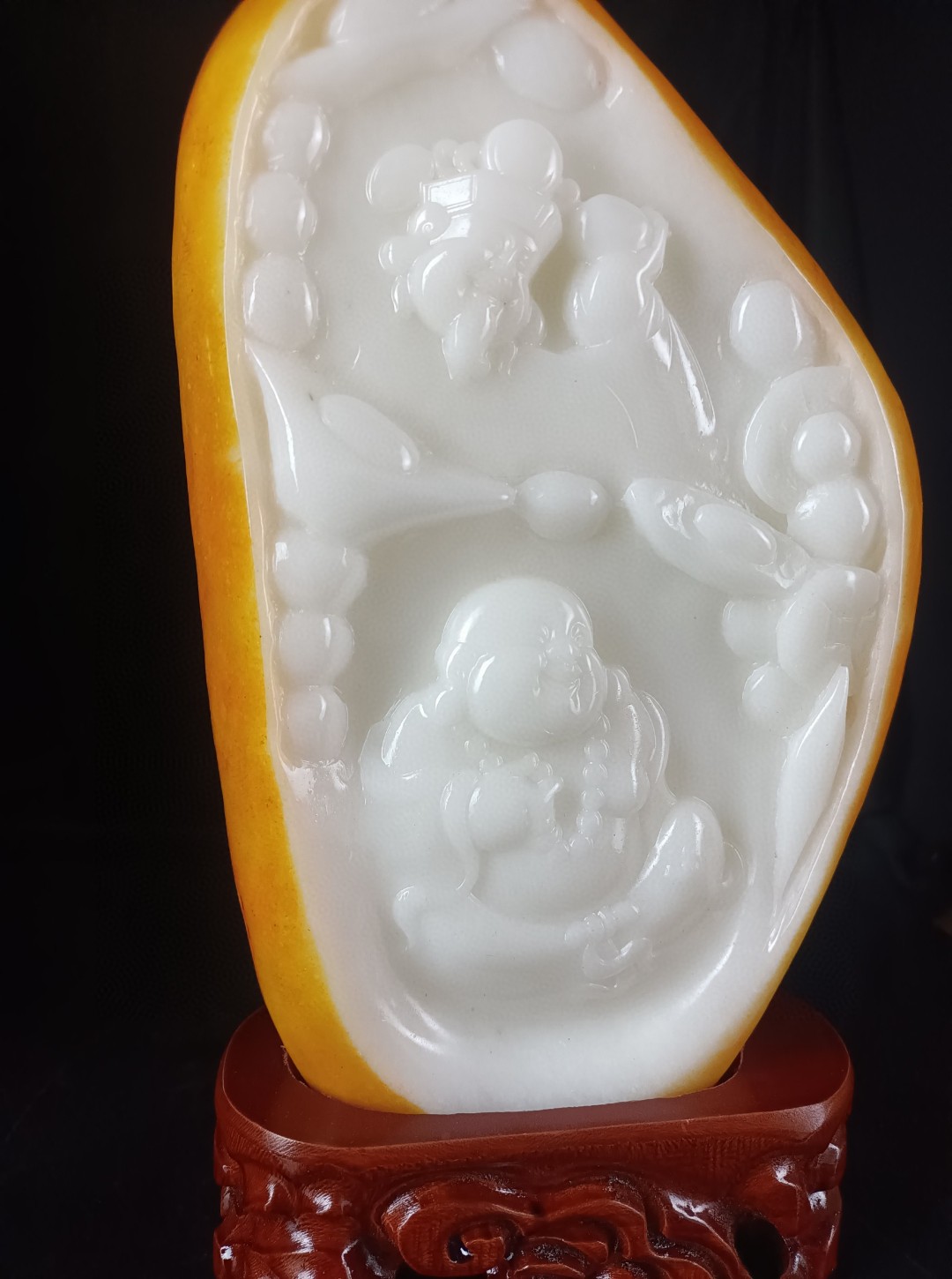 天然和田玉玉石摆件,雕工精美