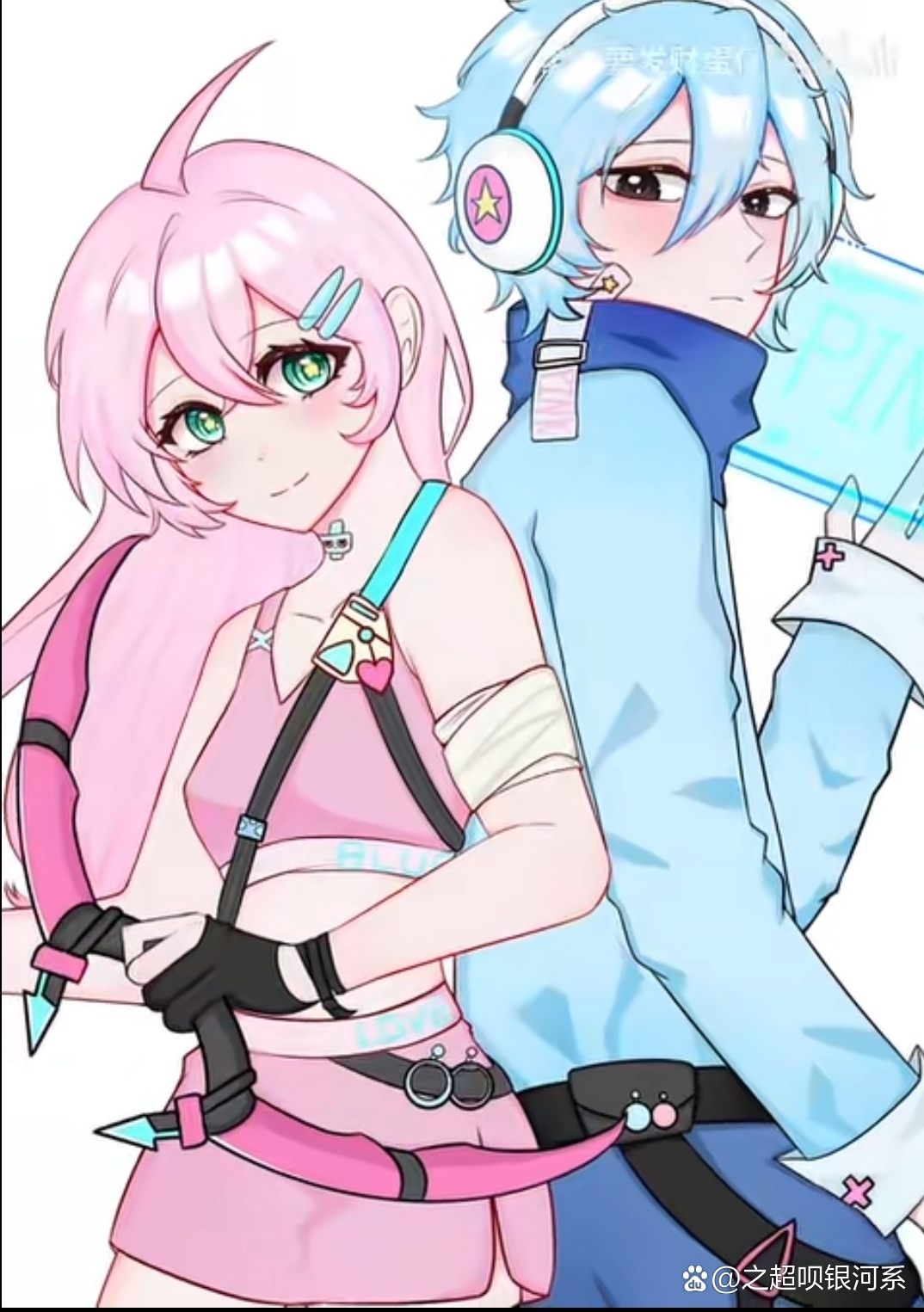 粉蓝cp来了[打call]