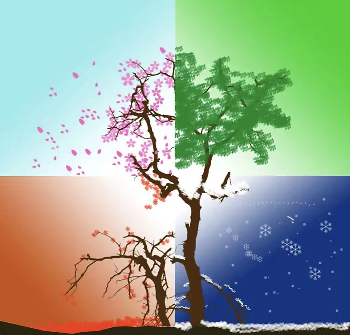 爱一个人,就要爱他的春夏秋冬.