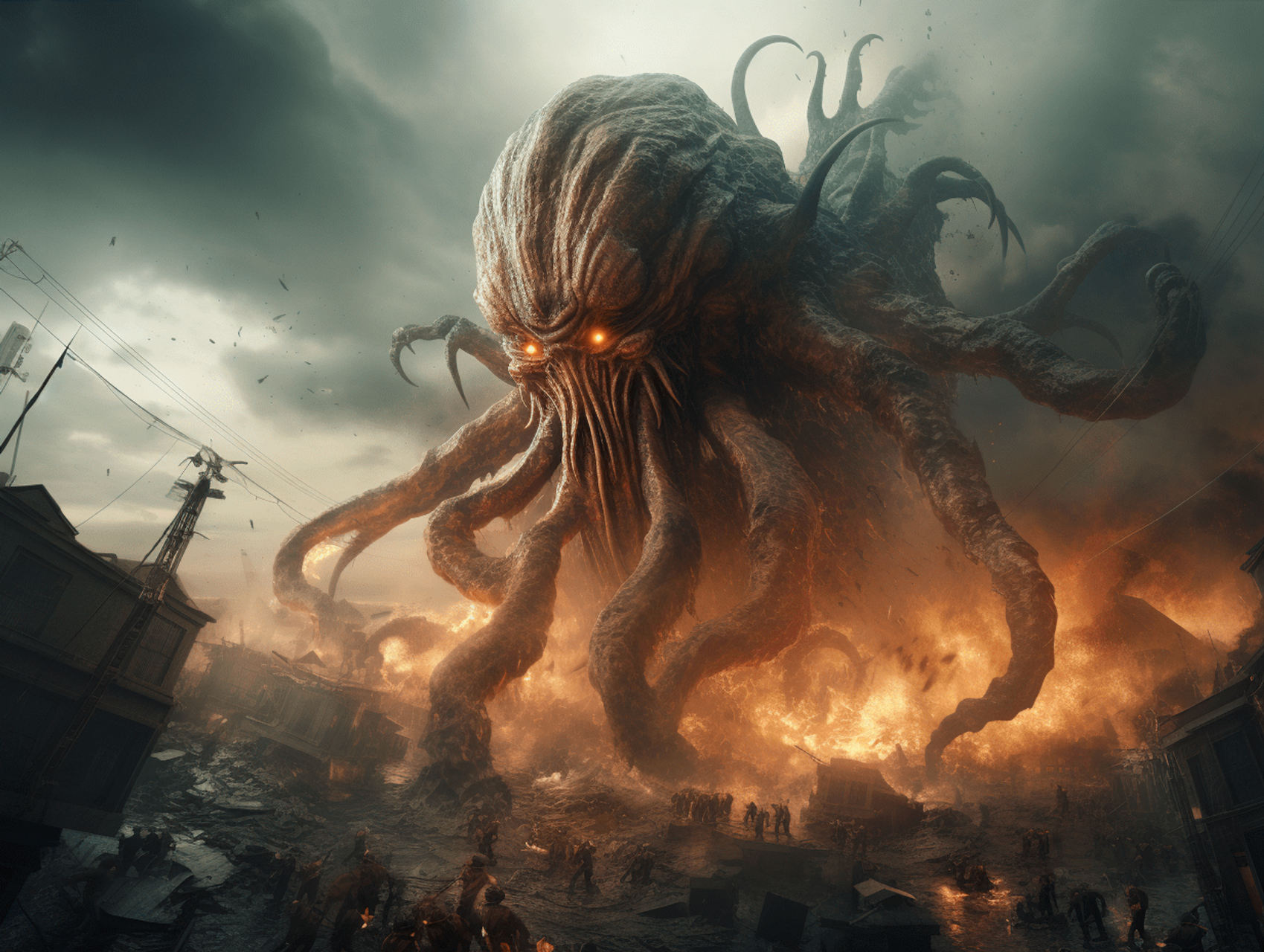 游戏# #ai共创计划# #ai绘画#  #游戏cg# #怪兽#  #战争# #外星人