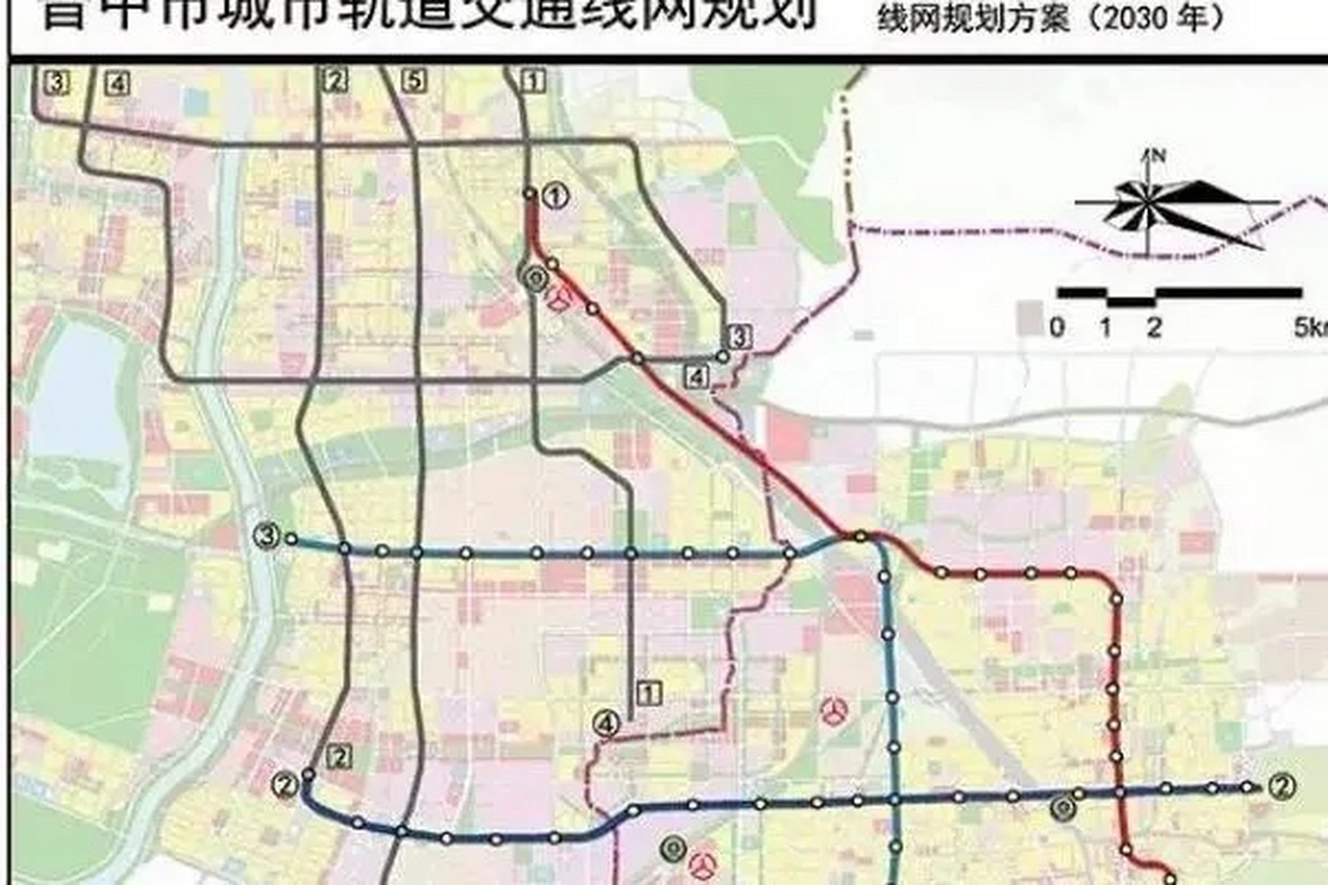 山西太原一地铁未来规划直通晋中市榆次区.