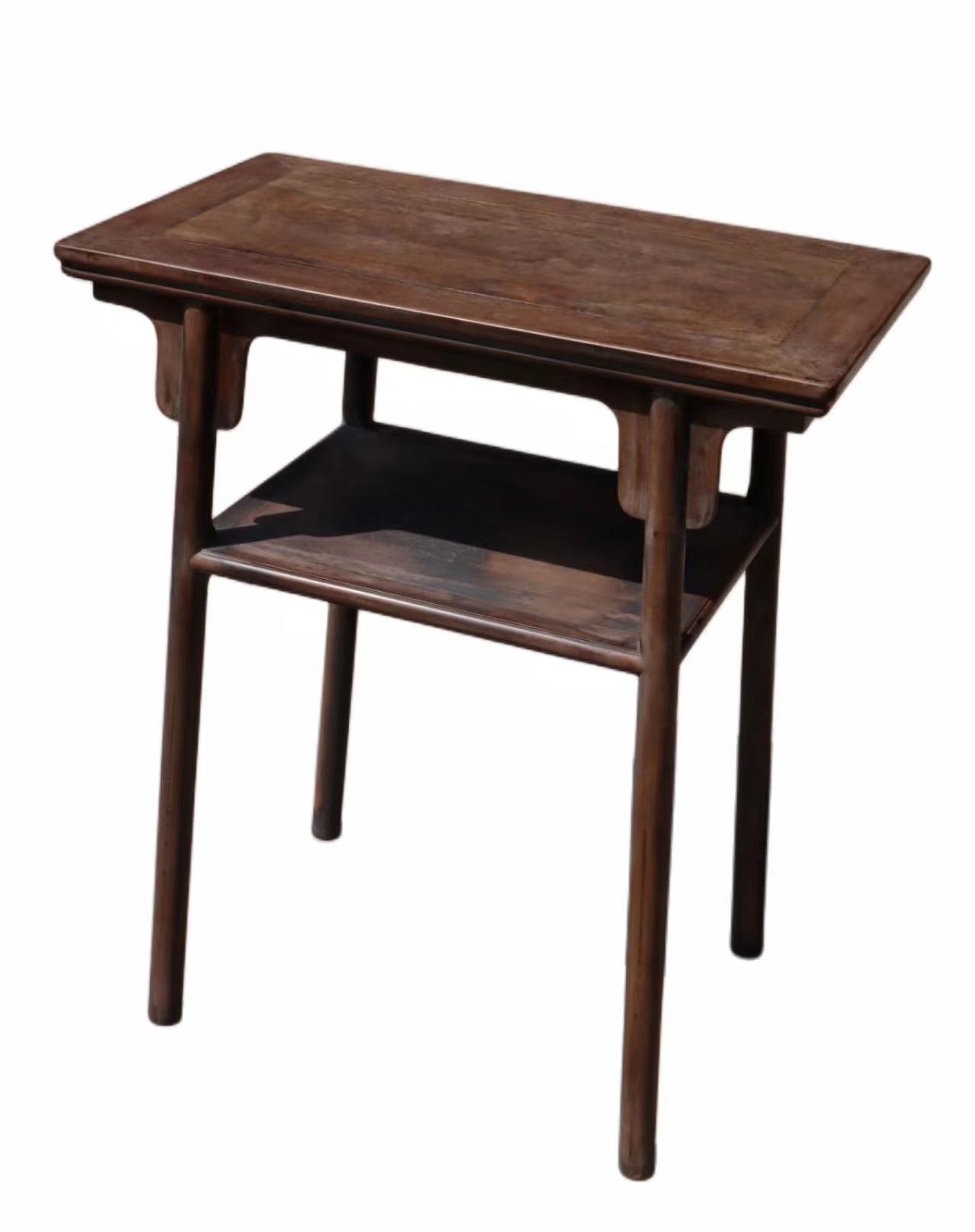 旧藏,黄花梨双层书桌 尺寸:长67高78宽38.5厘米. #书桌#八仙桌#茶桌