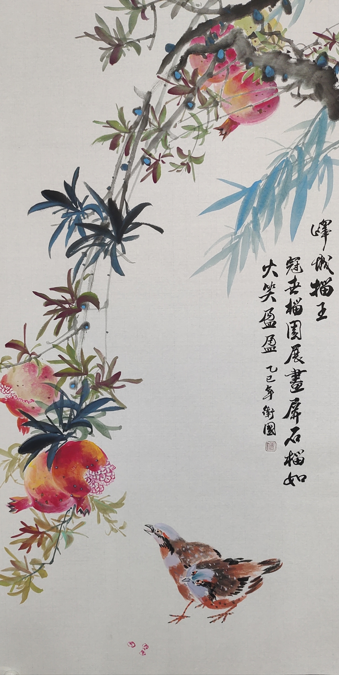 画家任卫国笔下的石榴不仅是对自然形态的描绘