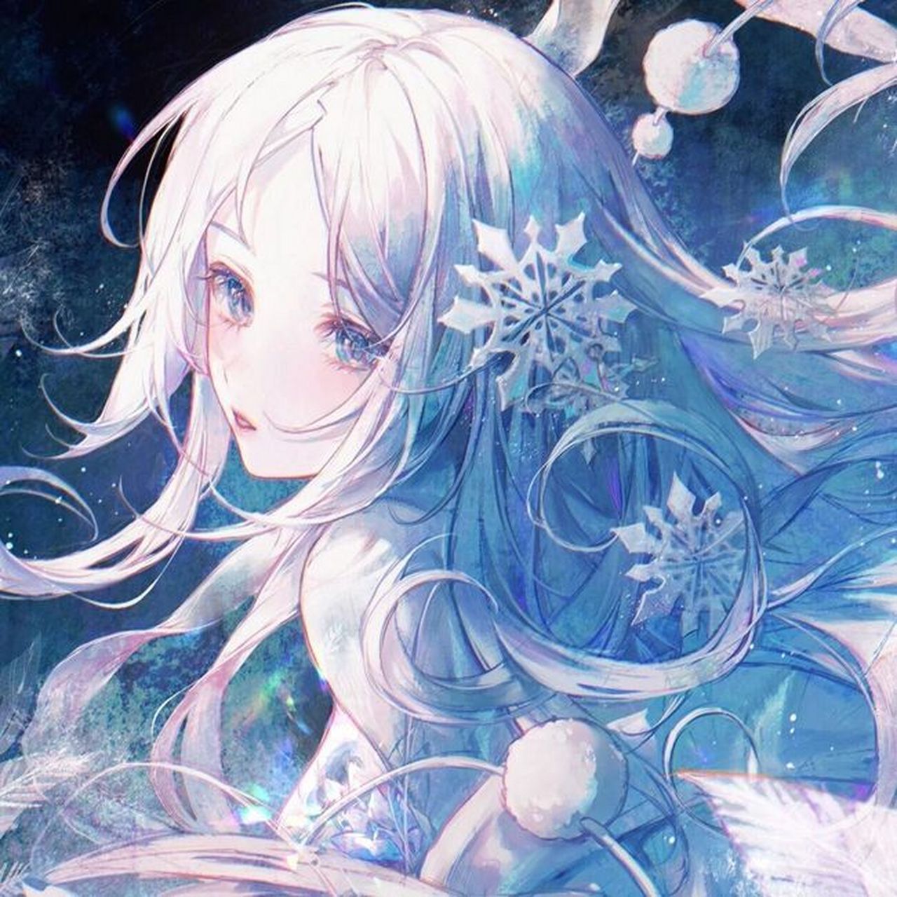 蓝色系动漫头像