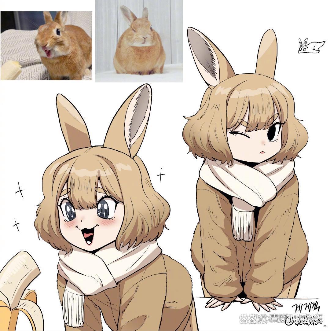 有趣的动物拟人化系列 画师:gegegek