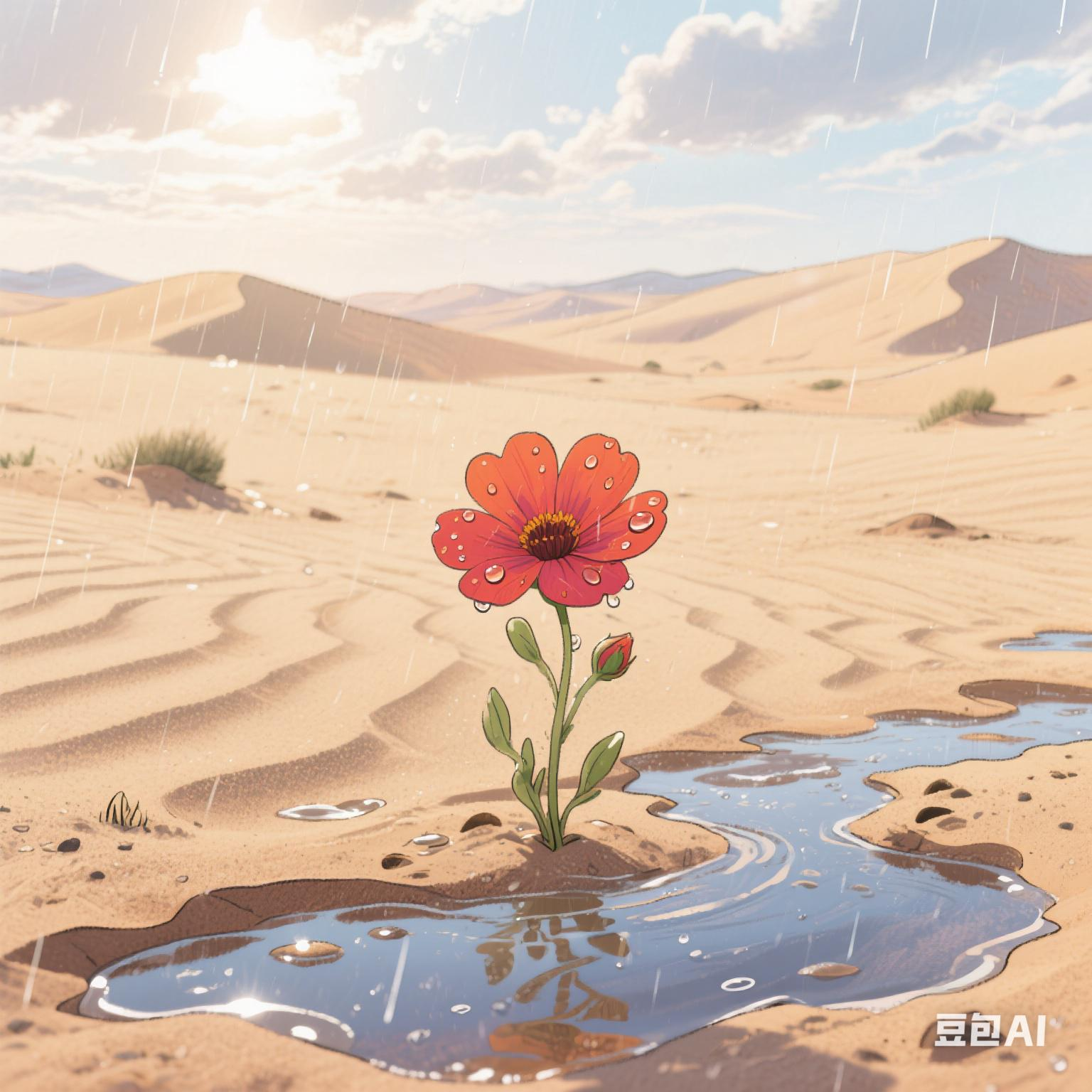 你看沙漠玫瑰用五年蛰伏等待一