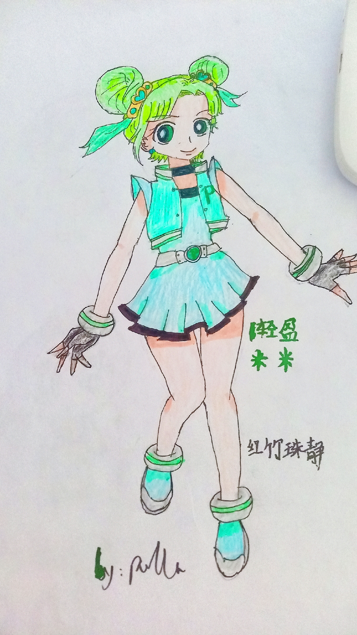 动漫手绘# 双丸子头[滑稽]