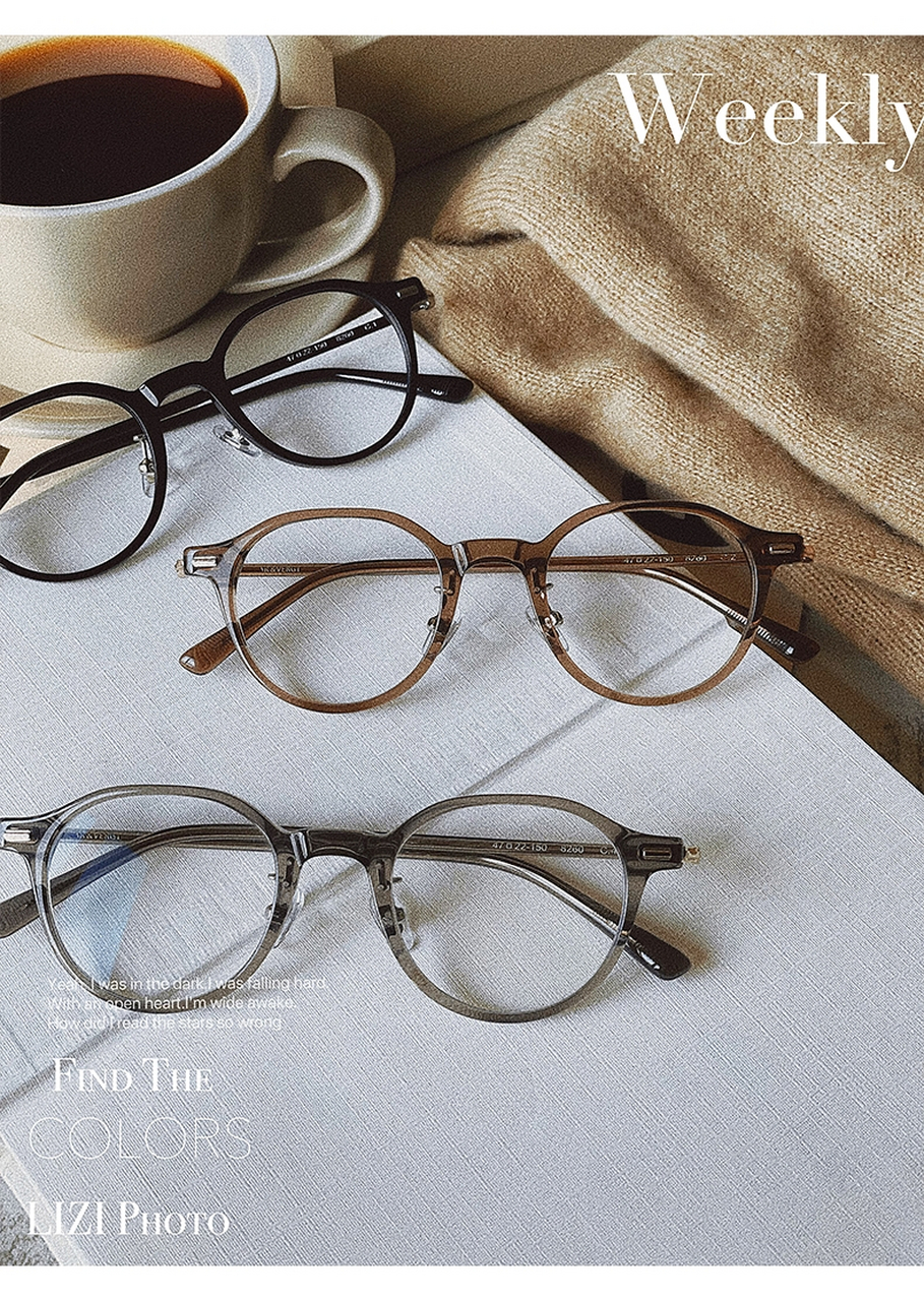 gunss冈司镜片 设计师小众款 复古小圆框 出街必备 显的脸小 超轻仅10