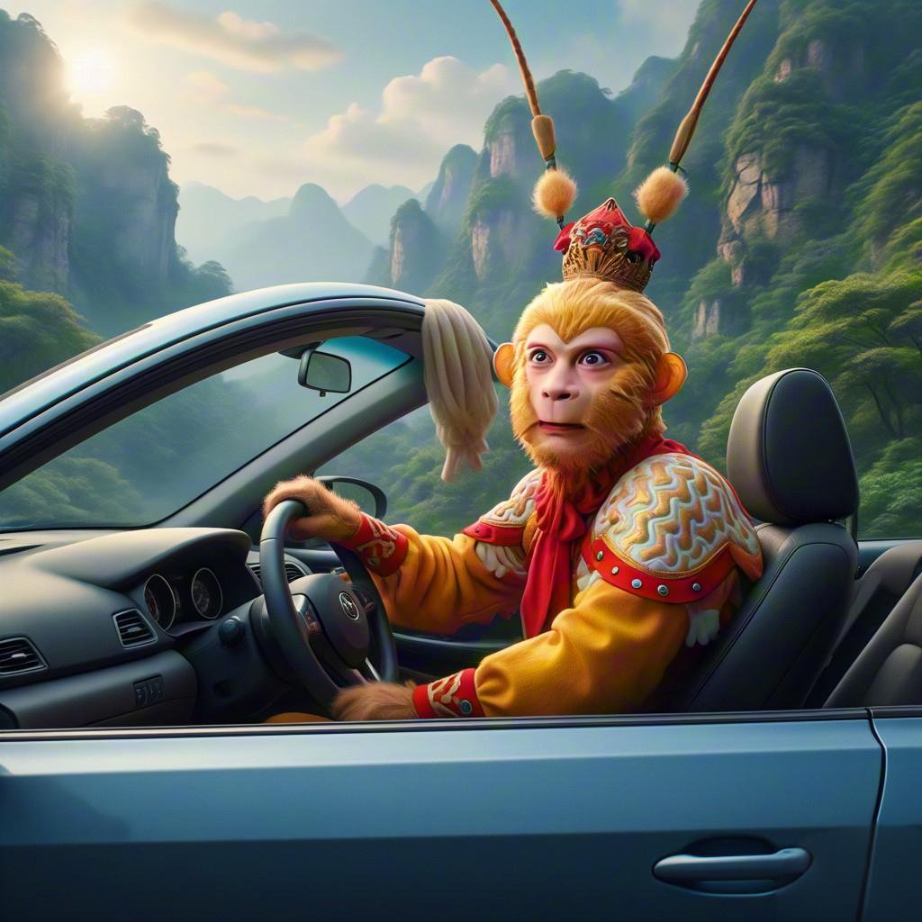 当齐天大圣孙悟空穿越时空,邂逅现代文明的奇迹