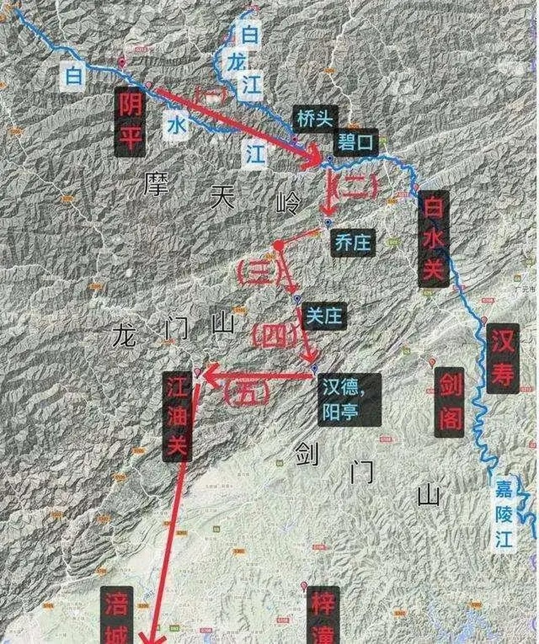 暗渡陈仓路线图图片