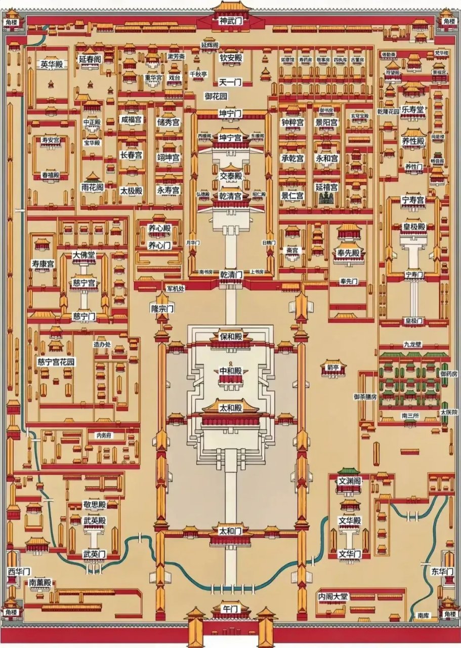 故宫总平面图图片