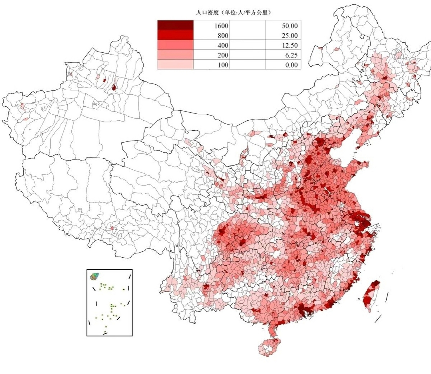 人口密度热力图图片