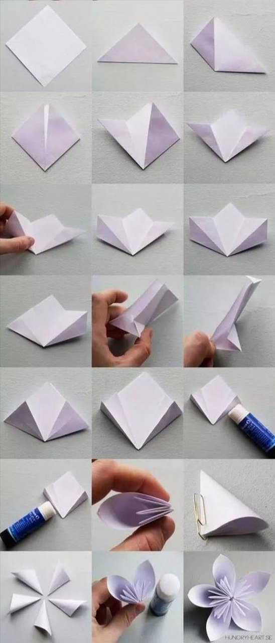 创意手工# 非常好看的小纸花折纸教程来了,希望大家可以喜欢