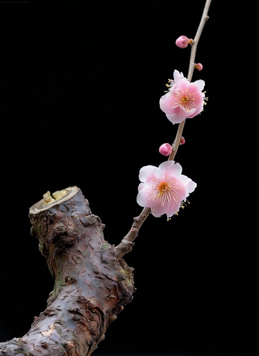 一朵梅花的照片图片