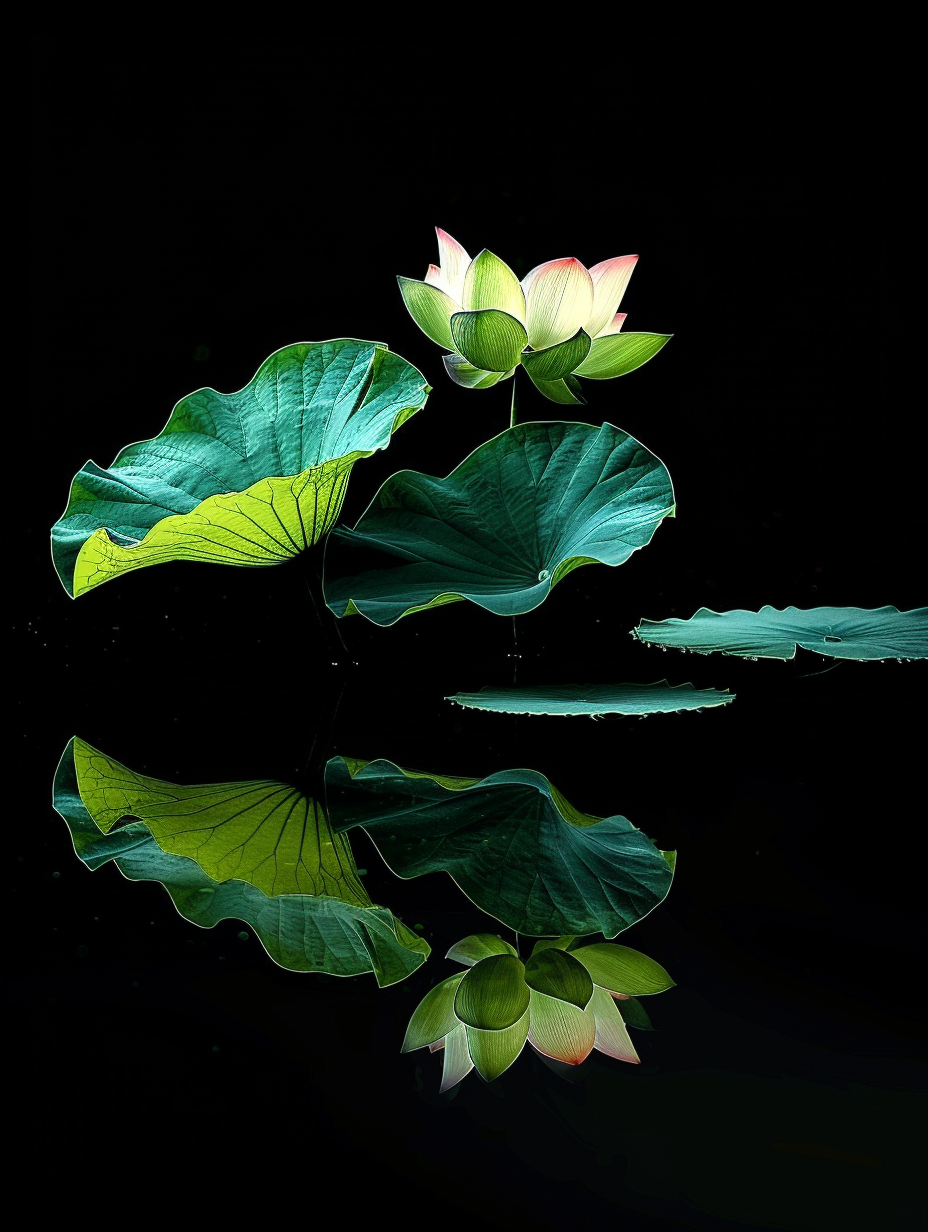 《荷塘月色》 荷塘月色美如画, 碧叶田田映莲花.