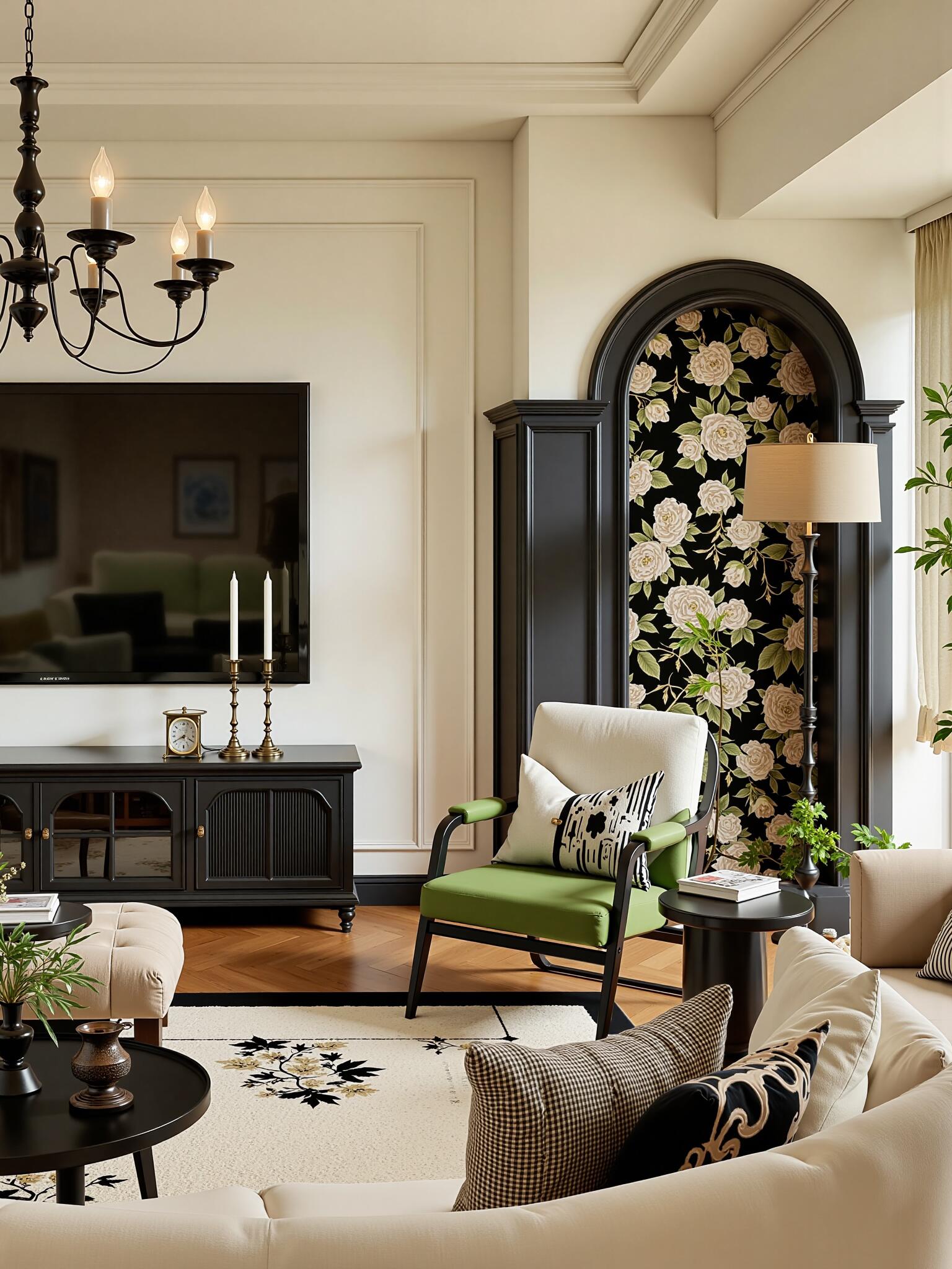 我的145㎡复古小家,简直电影般美 法式复古风,绝绝子的装修风格!