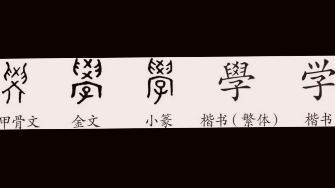 "学"的甲骨文是在屋子里双手摆弄算筹
