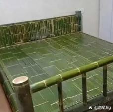 这床垫是用竹子做的,还挺凉快的,适合夏天.