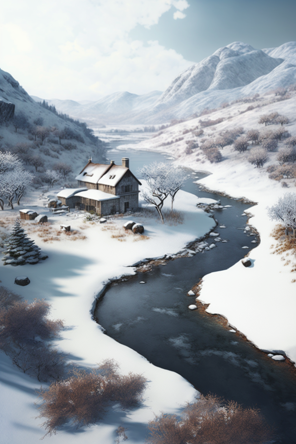 9015雪中小屋,与世隔绝的童话世界7615  99在雪山之巅,隐藏